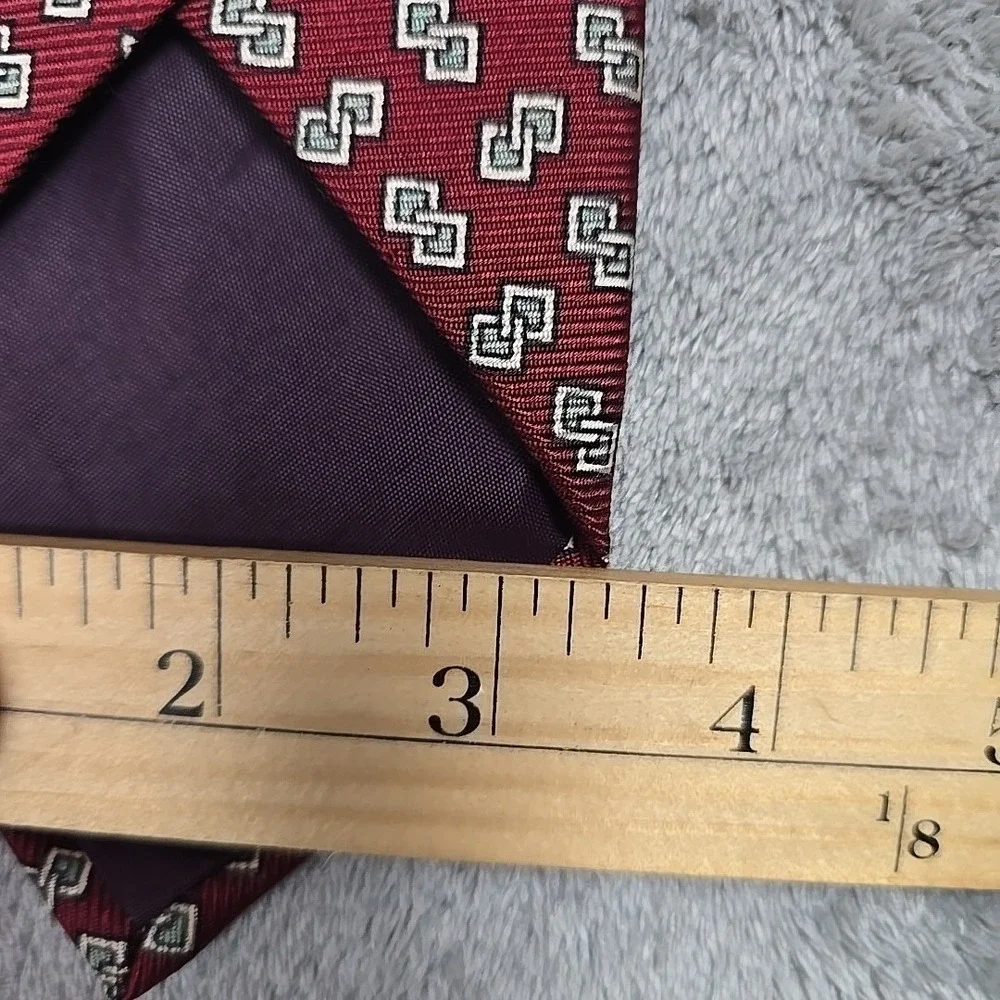 Polo Ralph Lauren Silk Tie‎ Necktie Red Chainlinks Print Made in USA 58